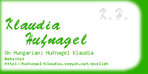 klaudia hufnagel business card